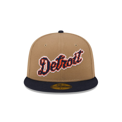 Detroit Tigers Classic 8-Bit Wordmark 59FIFTY Fitted Hat
