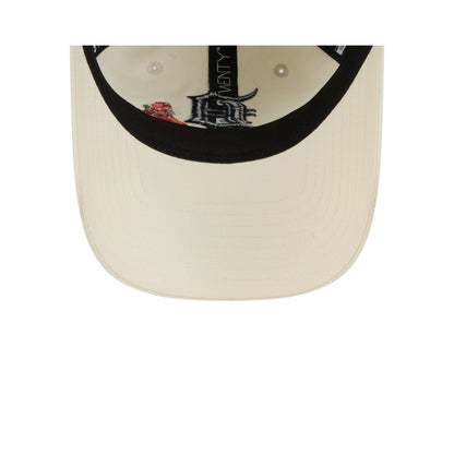 Detroit Tigers Women's Floral Stitch 9TWENTY Adjustable Hat