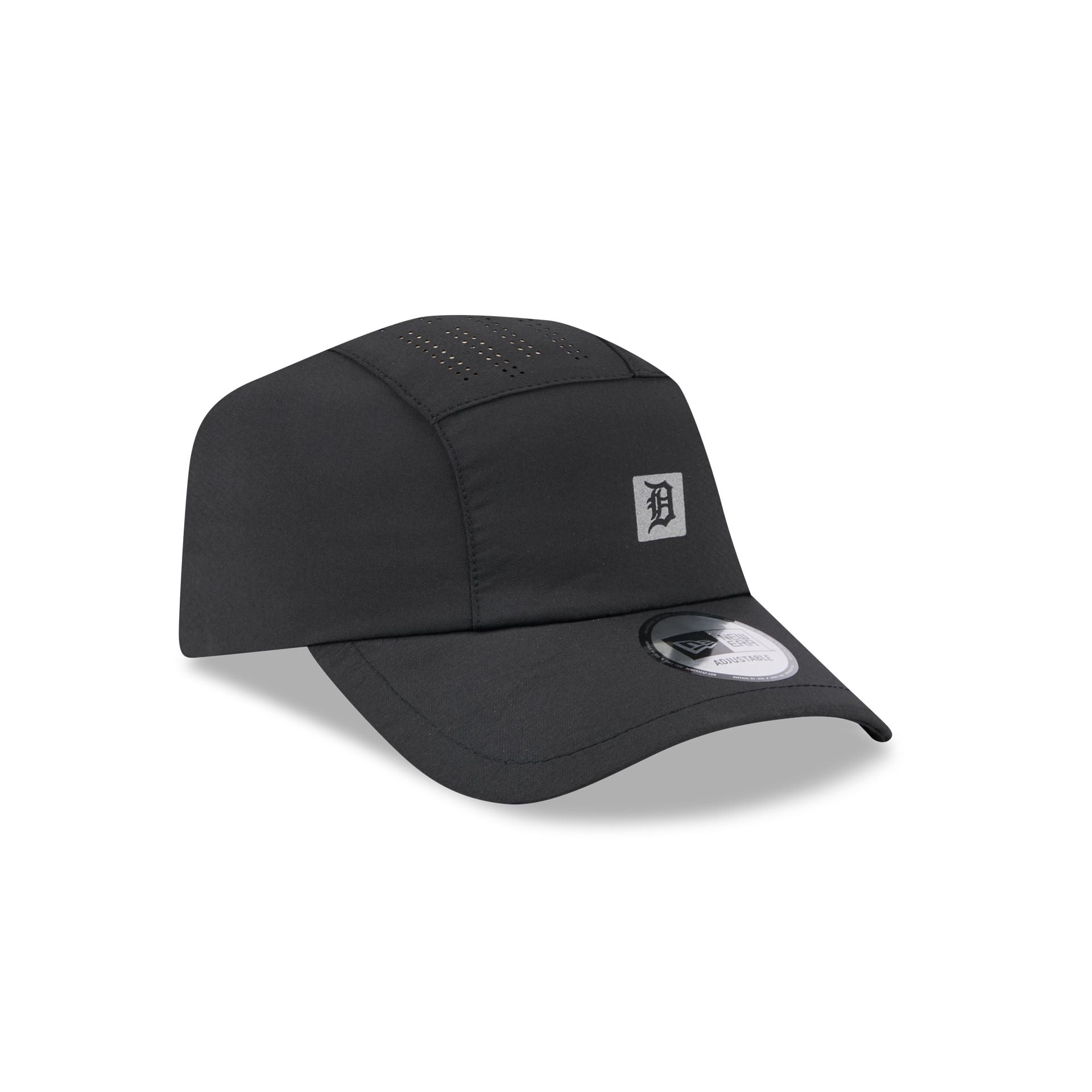 Detroit Tigers Black Reflect Runner Adjustable Hat
