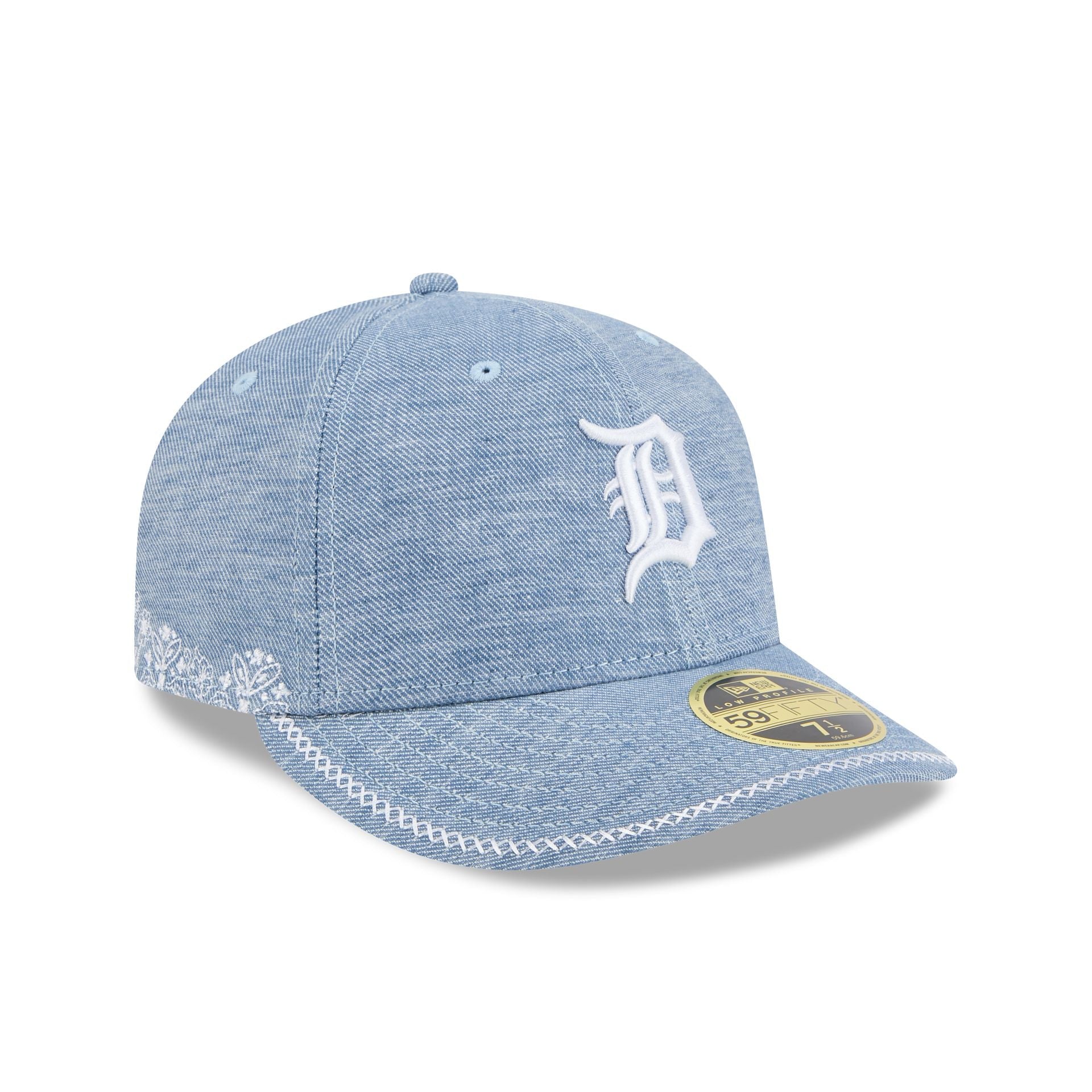 Detroit Tigers Hand Stitched Chambray Low Profile 59FIFTY Fitted Hat