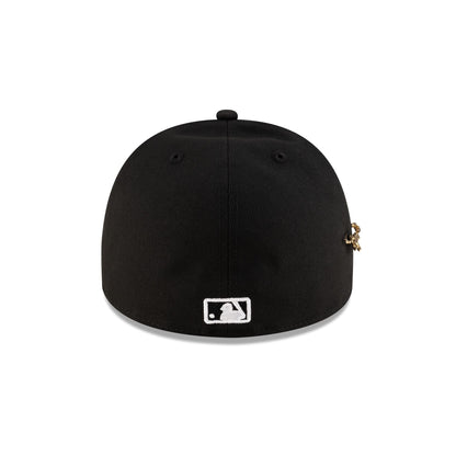 Detroit Tigers Black Script Safety Pin 59FIFTY A-Frame Fitted Hat