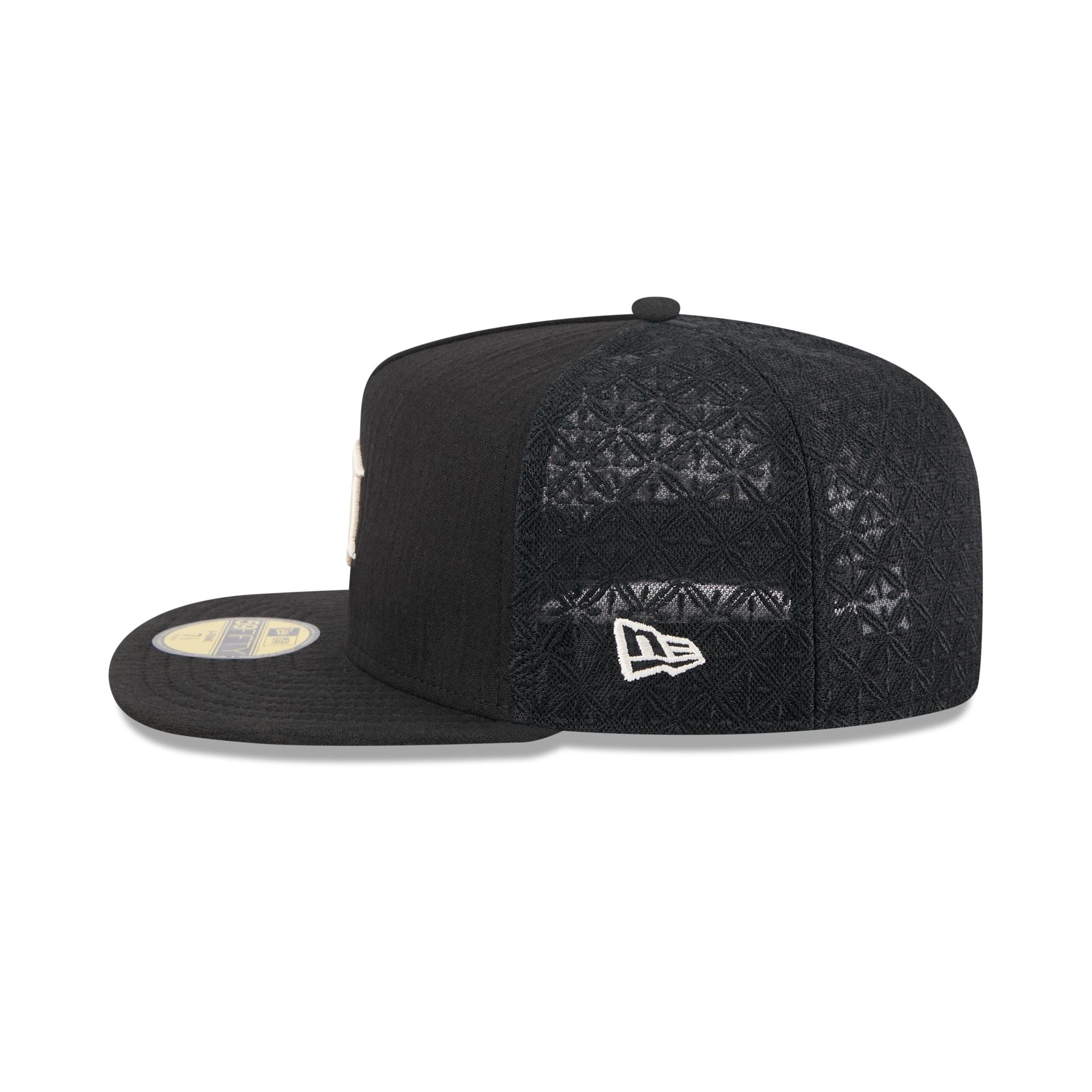 Detroit Tigers Black Mesh 59FIFTY A-Frame Fitted Hat