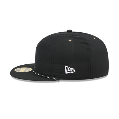 Detroit Tigers Black Poly Rope Split Panel 59FIFTY Fitted Hat